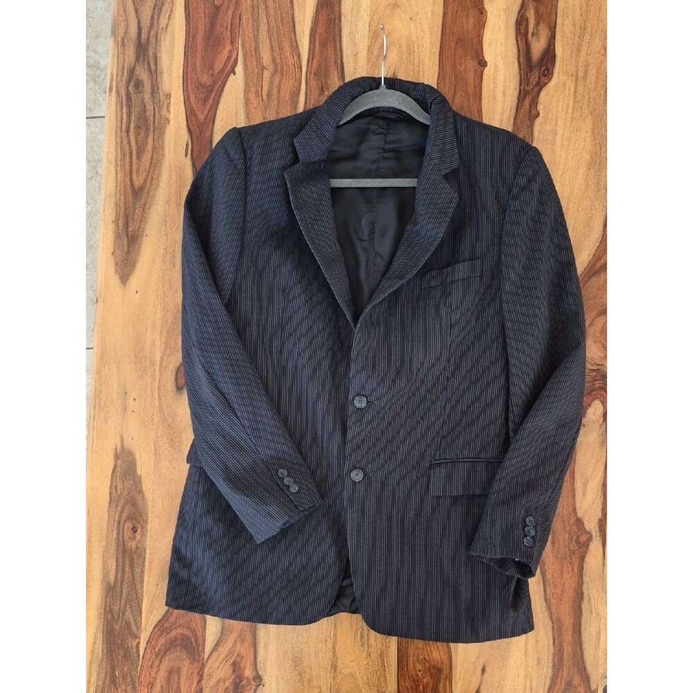 Wool Multi Color Stripe Two Button Sport Coat Made In Hungary